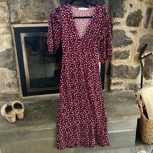 Floral puff sleeve dress